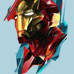 Плакат “Железный Человек (Полигональный арт) – 2”