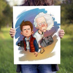 Картина "Марти МакФлай и Док Эммет Браун (Назад в будущее)"