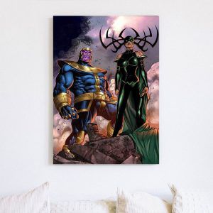 Картина “Танос (Мстители: Война Бесконечности) и Хэла (Тор: Рагнарёк)”