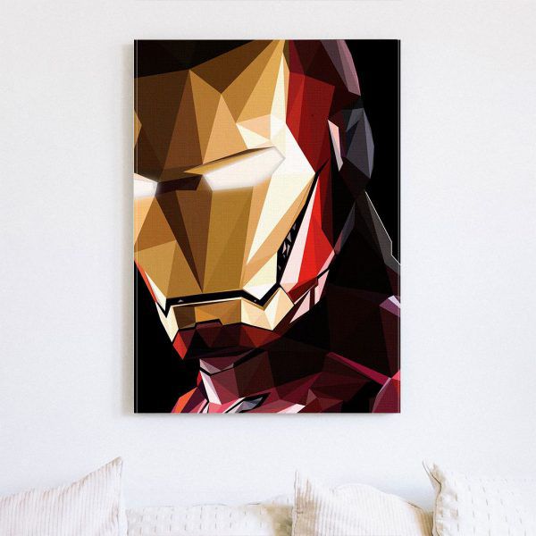 Картина "Железный Человек (Полигональный арт)"