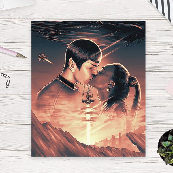Картина "Поцелуй Спока и Ухуры (Звездный путь)"