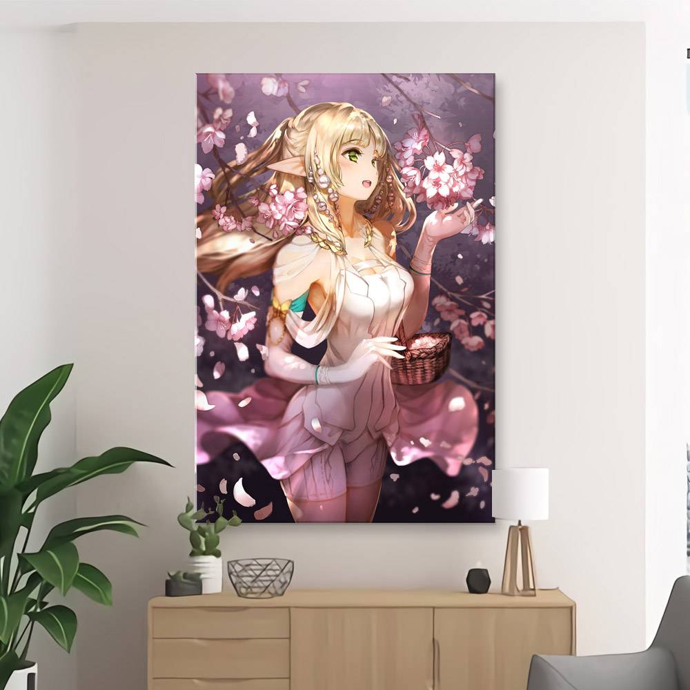 Картина "Эльфийка в сакуре"