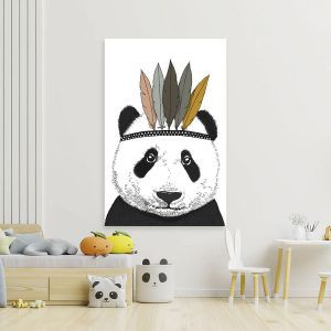 Картина "Панда-индеец"