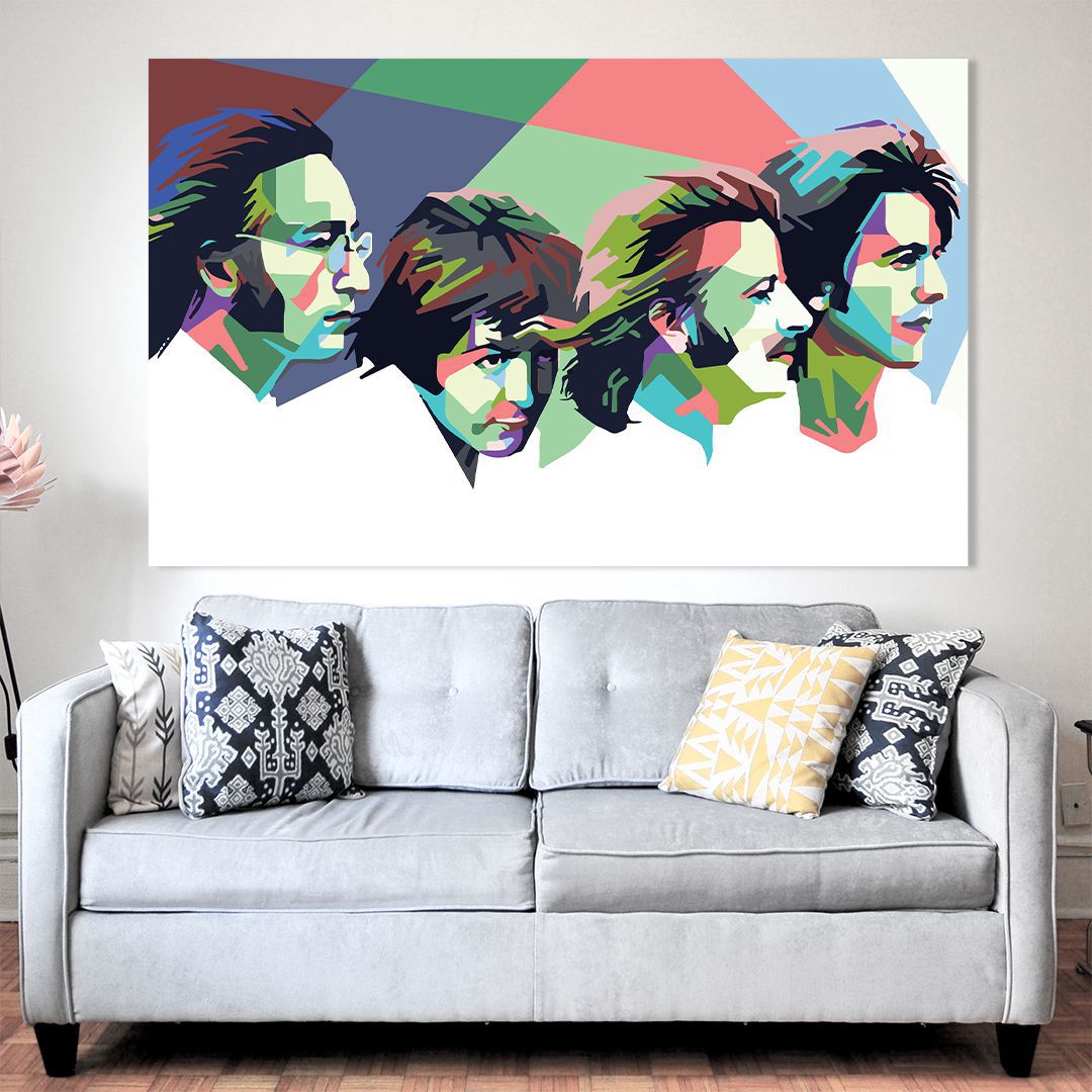 Картина "Полигональные The Beatles"
