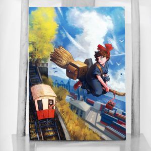 Картина "Кики летит над поездом (Ведьмина служба доставки)"