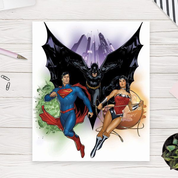 Картина "Героическое трио (Супермен, Бэтмен, Чудо-Женщина)"