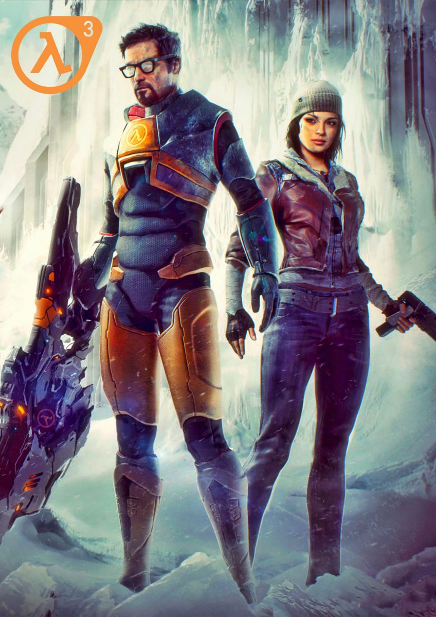 Плакат «Гордон Фримен и Аликс Вэнс (Half-Life 3)»