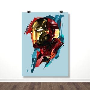 Плакат "Железный Человек (Полигональный арт) – 2"