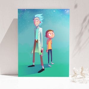Картина "Дед и внук (Рик и Морти) – 3"