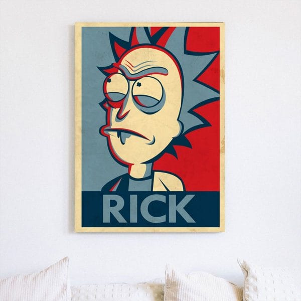 Картина "Рик и Морти (в стиле потрета Обамы) - Рик"