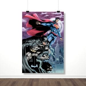 Плакат “Красный и черный (Супермен и Бэтмен)”