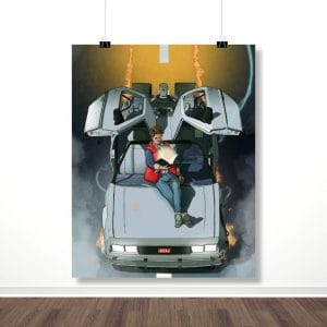 Плакат "Марти МакФлай на ДеЛореане"