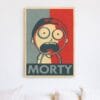 Картина "Рик и Морти (в стиле потрета Обамы) – Морти"