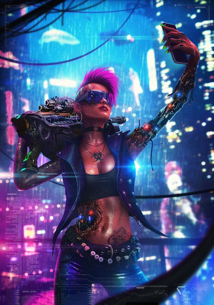 Картина "Сэлфи (Cyberpunk 2077)"