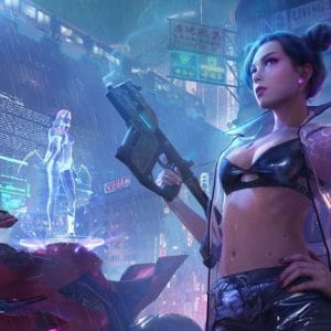 Картина “Неоновые улицы (Cyberpunk 2077)”