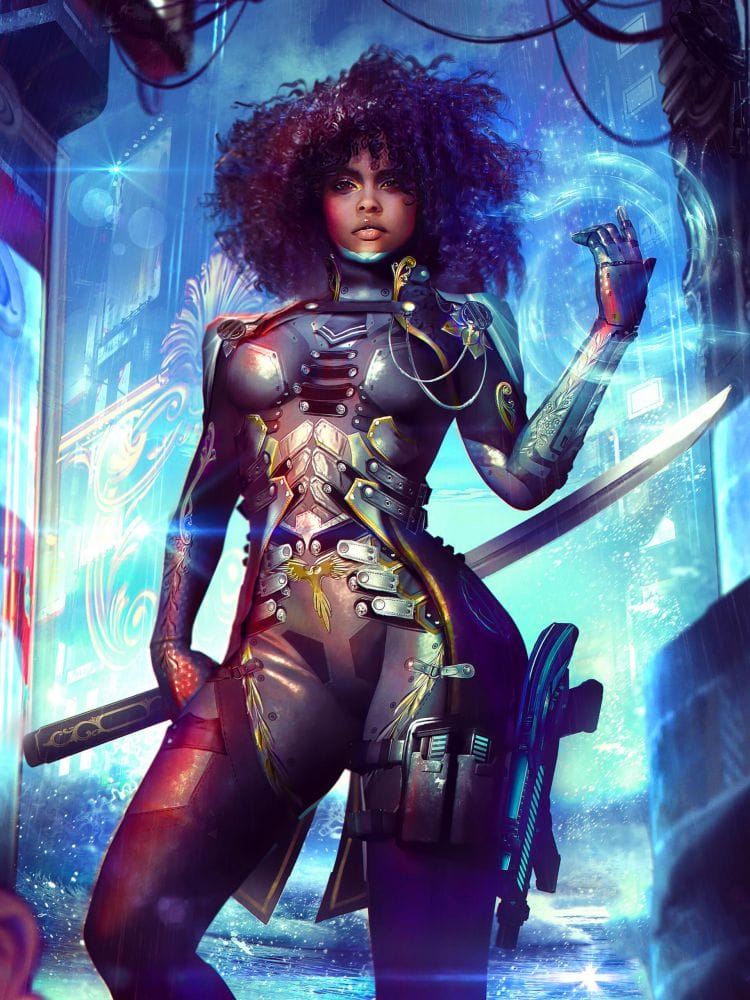 Картина "Рыцарь ночи (Cyberpunk 2077)"