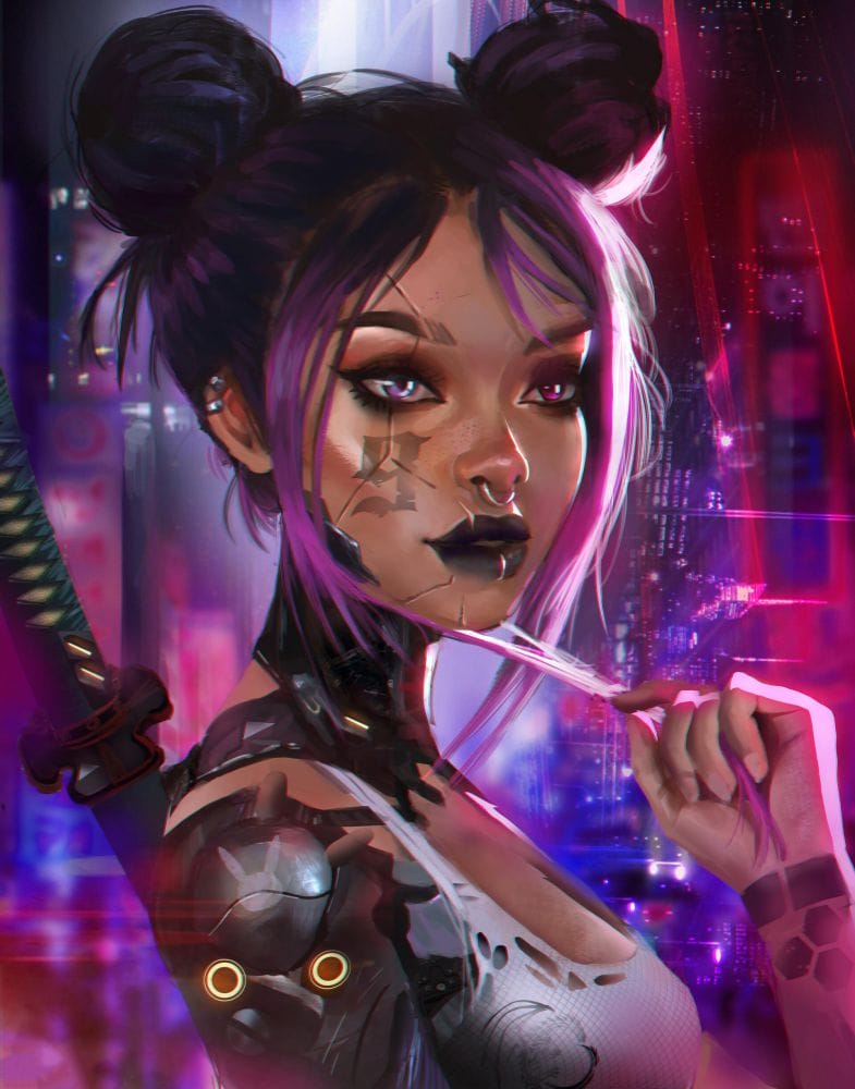 Картина "Будущее рядом (Cyberpunk 2077)"