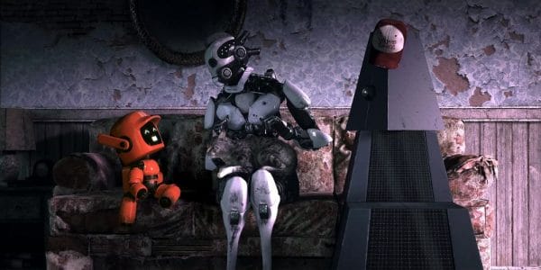 Картина "Три робота (Любовь, смерть и роботы) – 2"