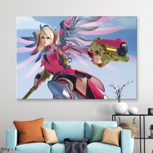 Картина "Ангел (Overwatch) – Розовый стиль"