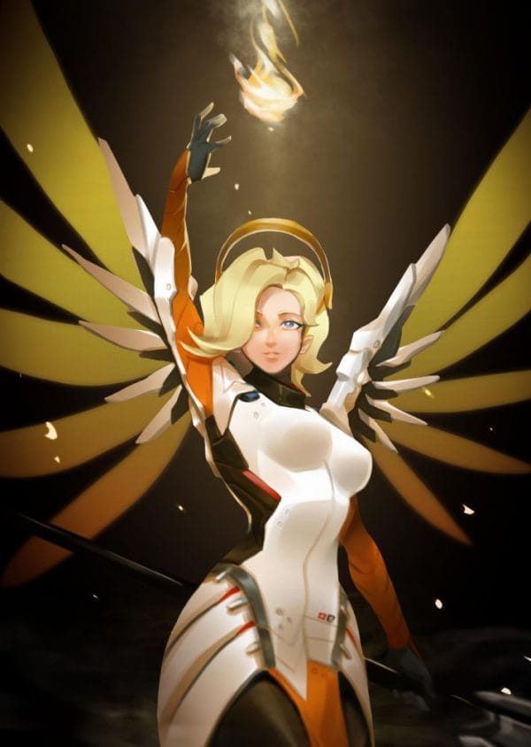 Картина "Ангел (Overwatch) – Помощь с небес"
