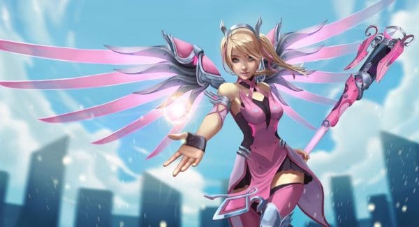 Картина "Ангел (Overwatch) – Розовый стиль – 3"