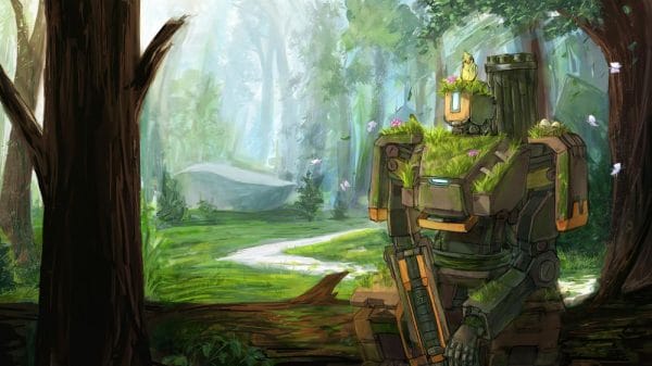 Картина "Бастион (Overwatch) – В лесу – 2"