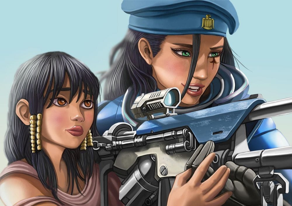 Картина "Ана и Фарра (Overwatch) – Уроки стрельбы"