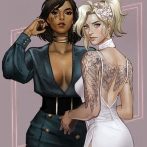 Картина «Светские леди Фарра и Ангел (Overwatch)»