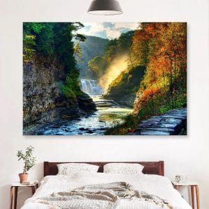 Картина “Приток горной реки (Водопад)”