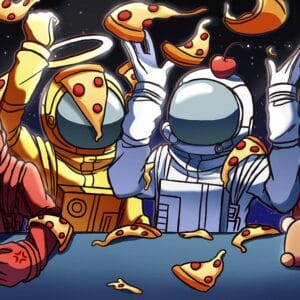 Картина “Космическая пицца (Among Us)”