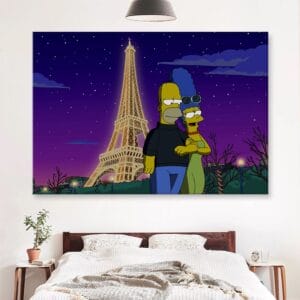 Картина “Свидание в Париже (Симпсоны)”