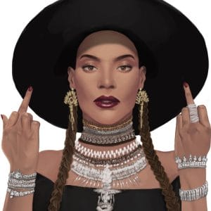 Картина “Бейонсе (Beyoncé) в шляпе”