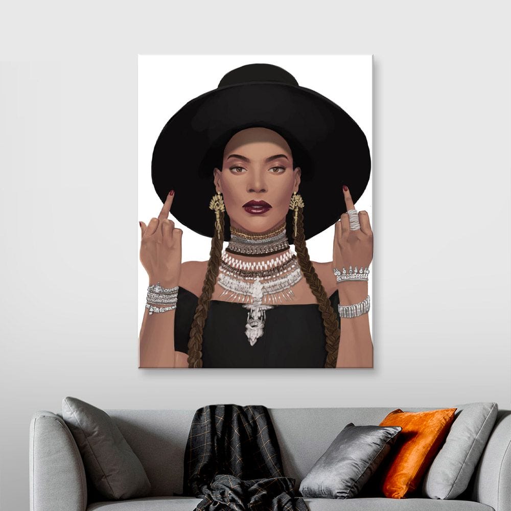 Картина “Бейонсе (Beyoncé) в шляпе”