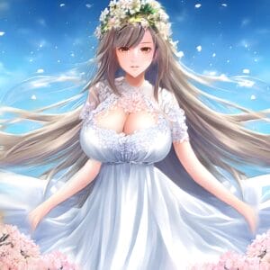 Картина «Невеста в поле сакуры (Аниме) — 1»