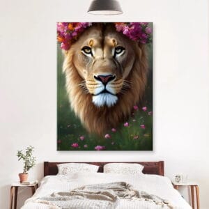 Картина «Сила и чувственность (Лев в цветах)»