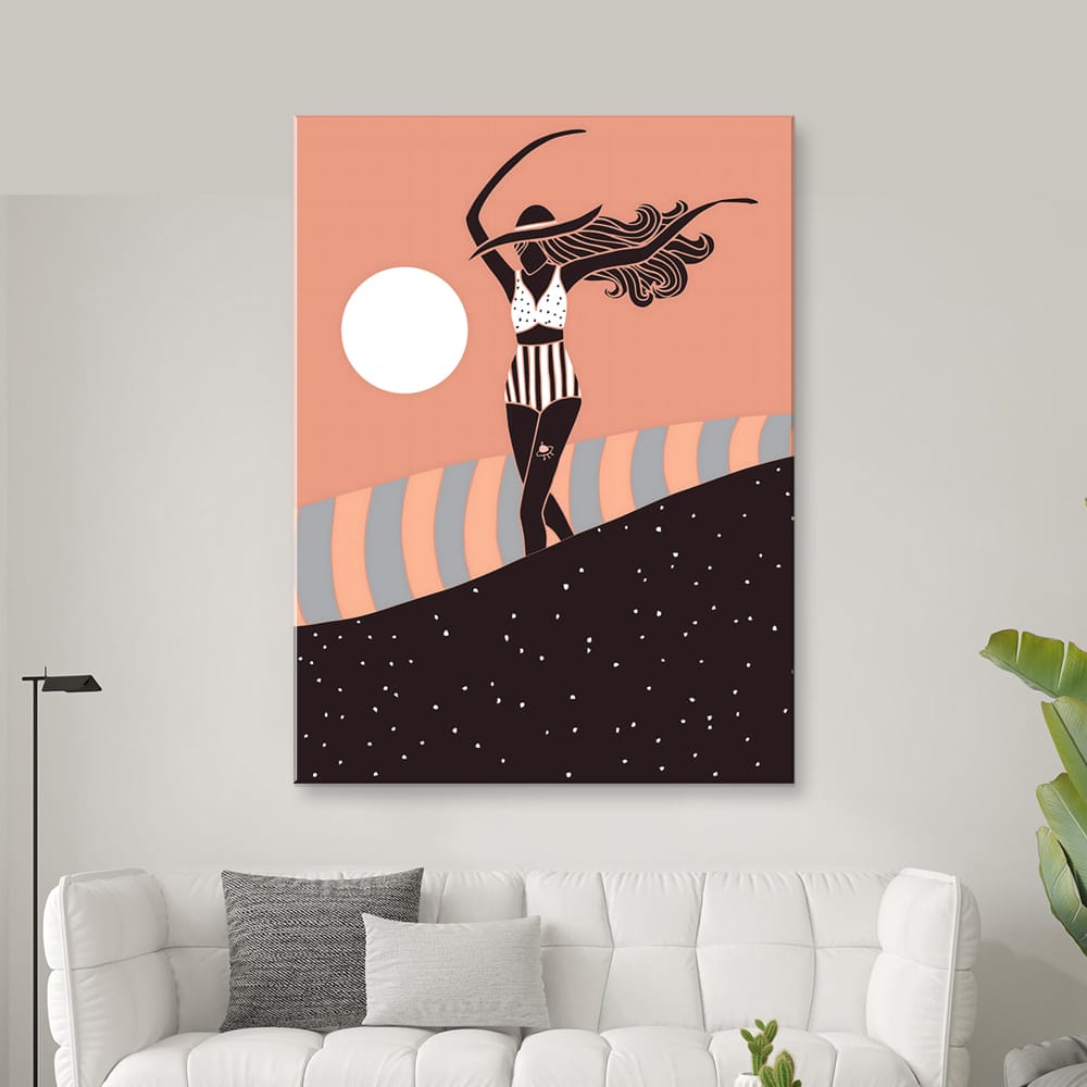 Картина «Сёрфингистка на волне»