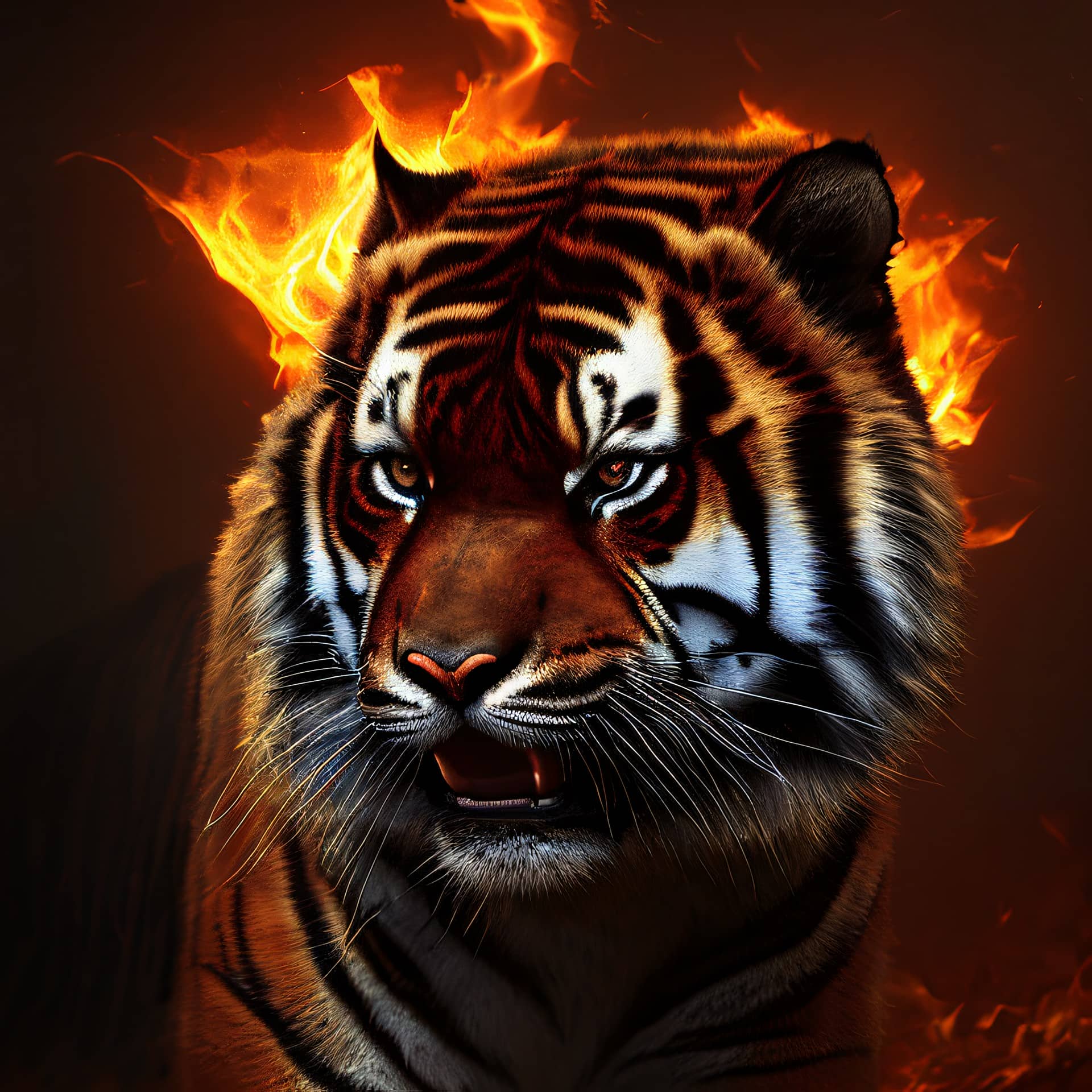 Картина “Огненный тигр – 1”