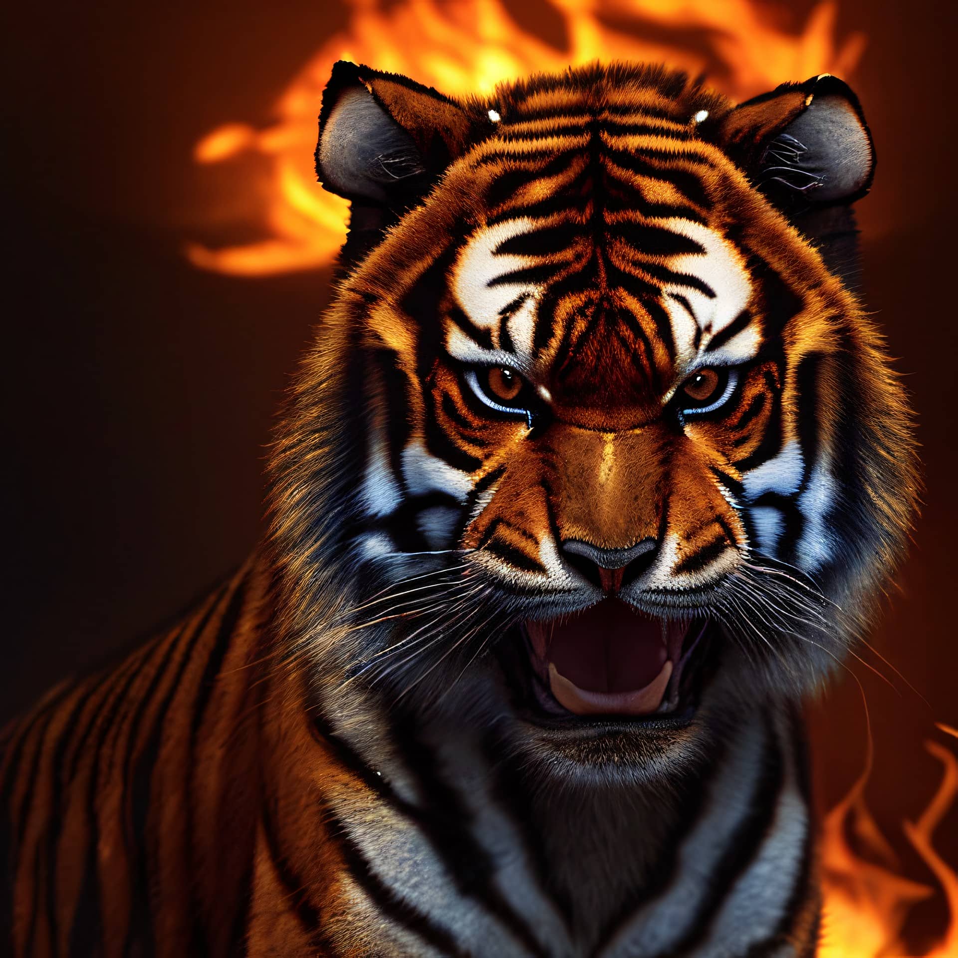 Картина “Огненный тигр – 2”