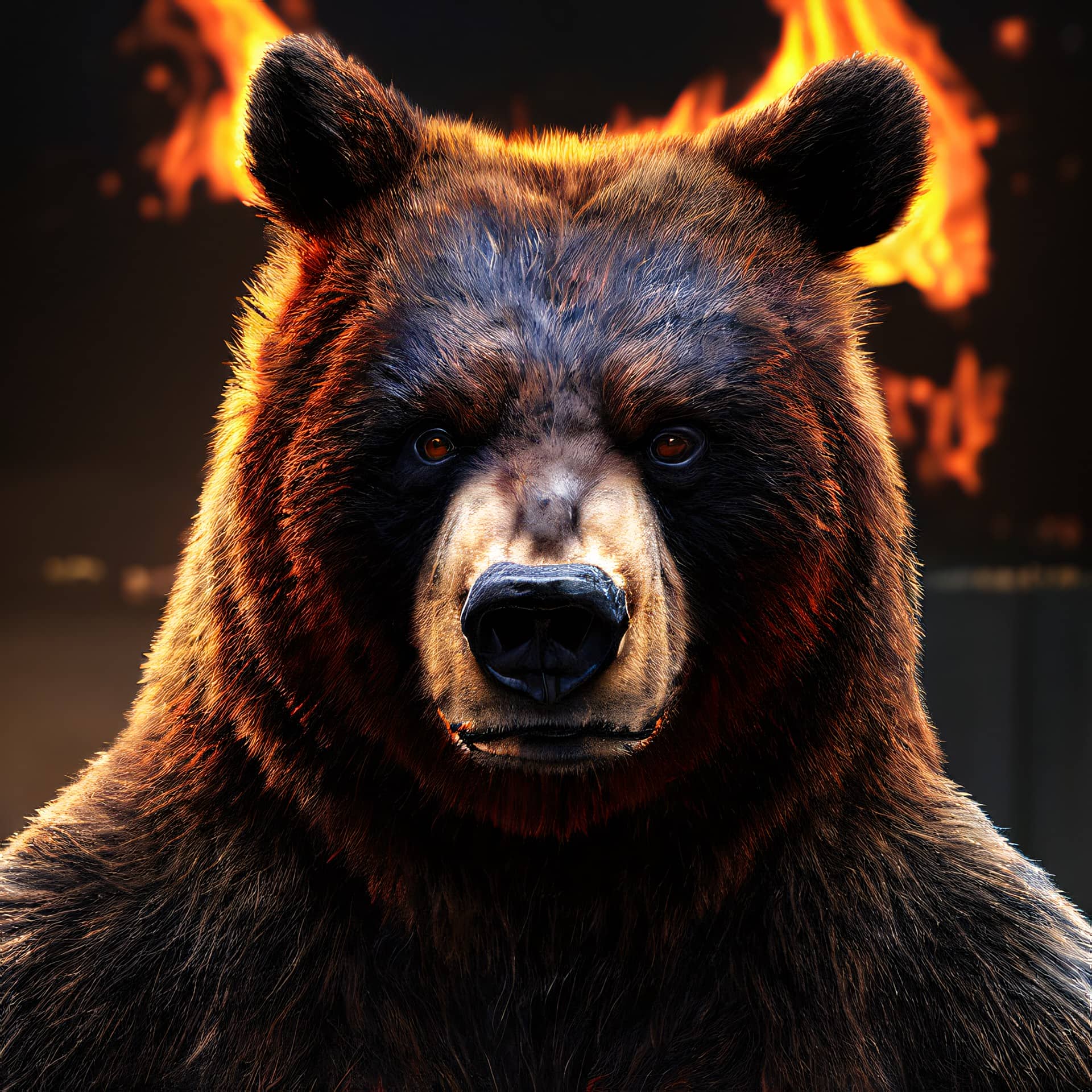 Картина «Огненный медведь — 3»