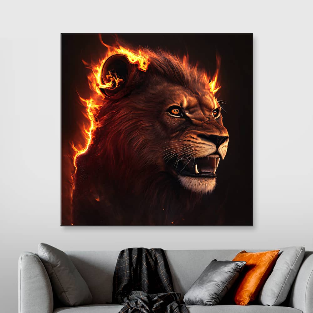 Картина «Огненный лев — 2»
