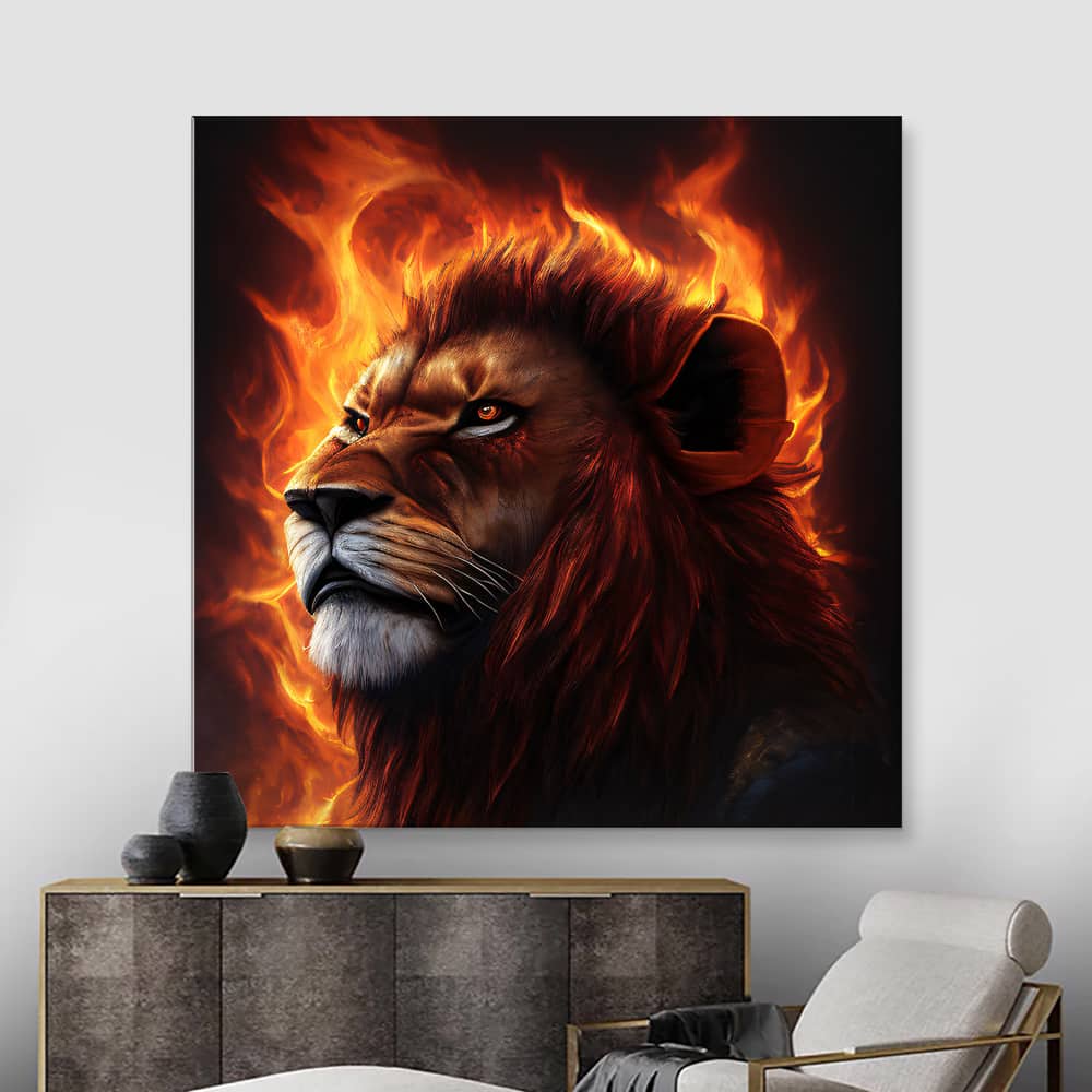 Картина “Огненный лев – 3”