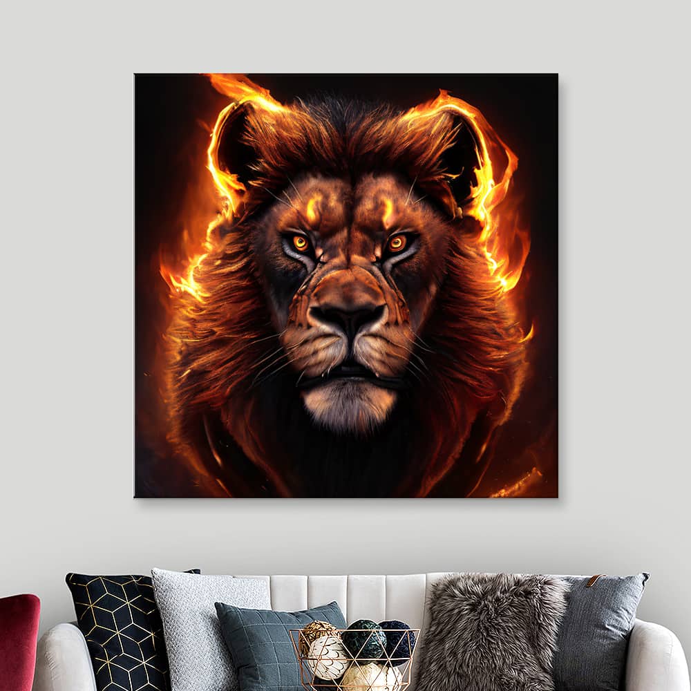 Картина «Огненный лев — 4»