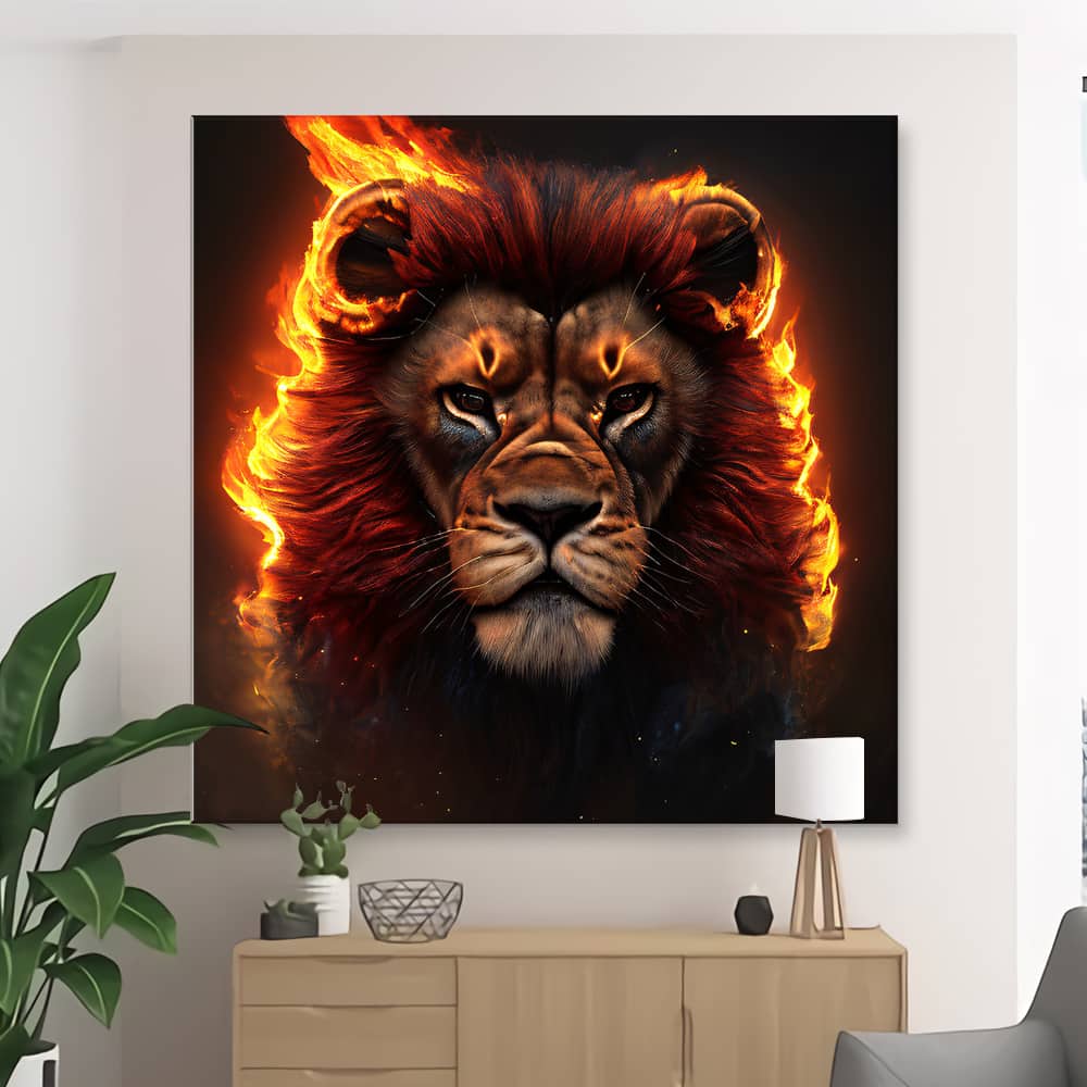 Картина «Огненный лев — 5»
