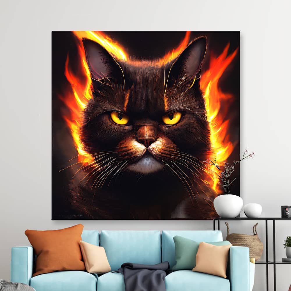 Картина “Огненный кот”