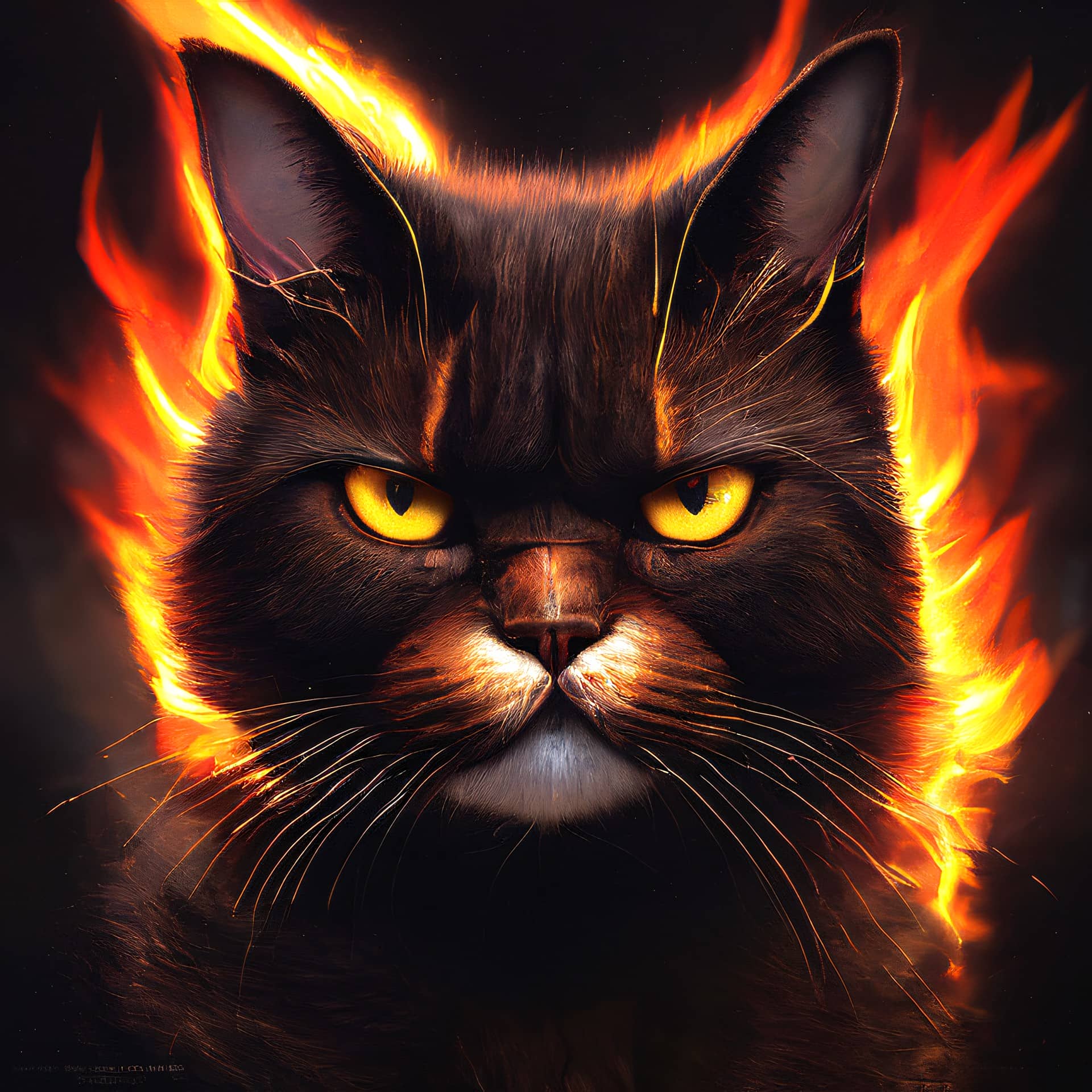 Картина «Огненный кот»