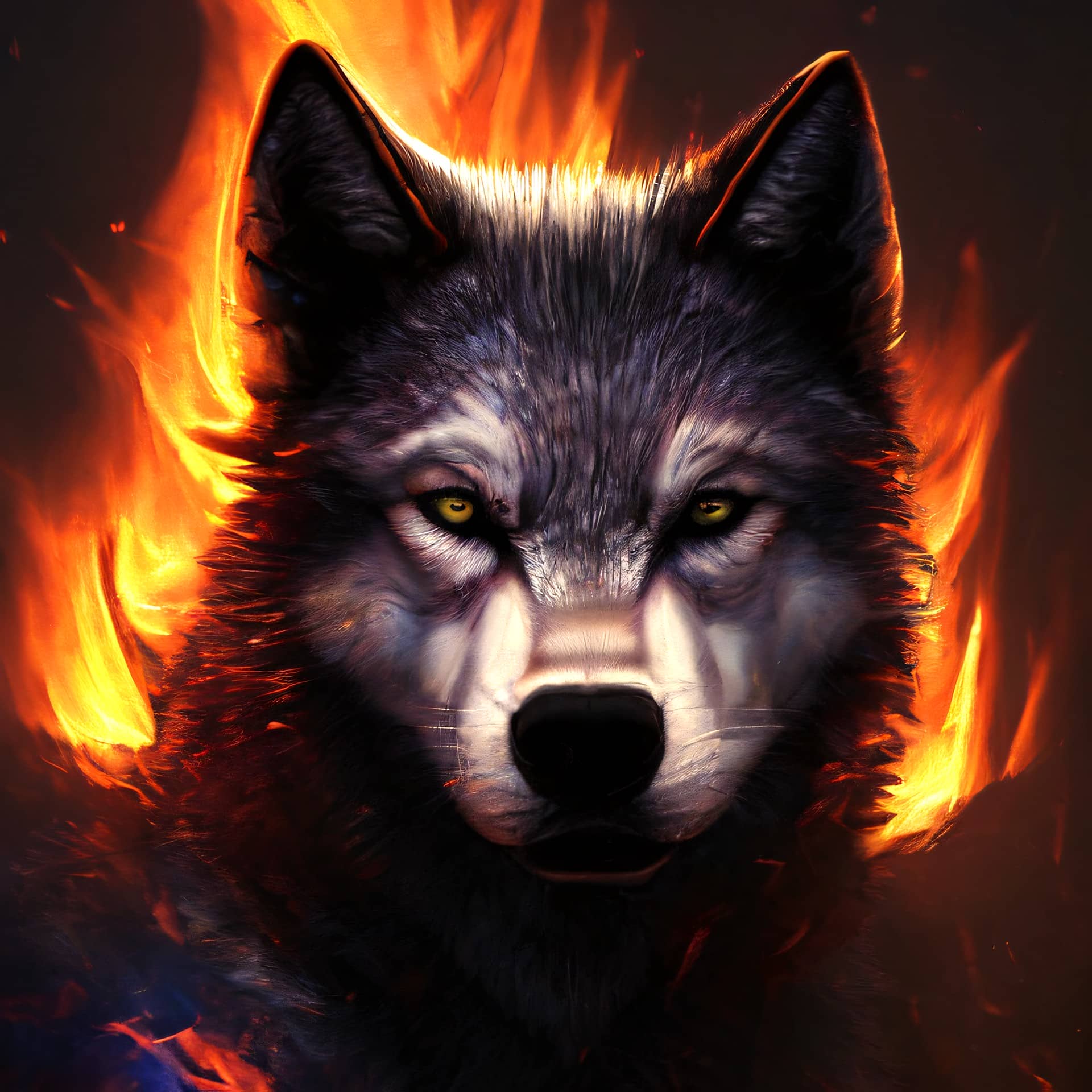 Картина «Огненный волк — 1»