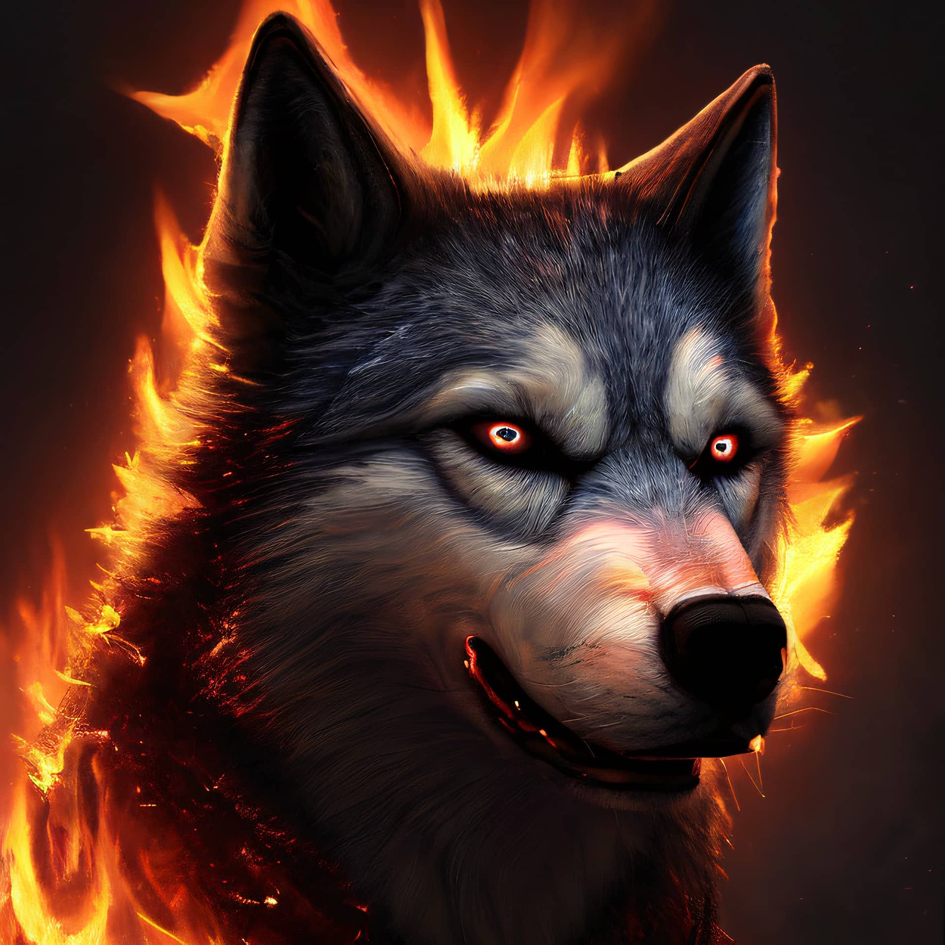 Картина «Огненный волк — 3»