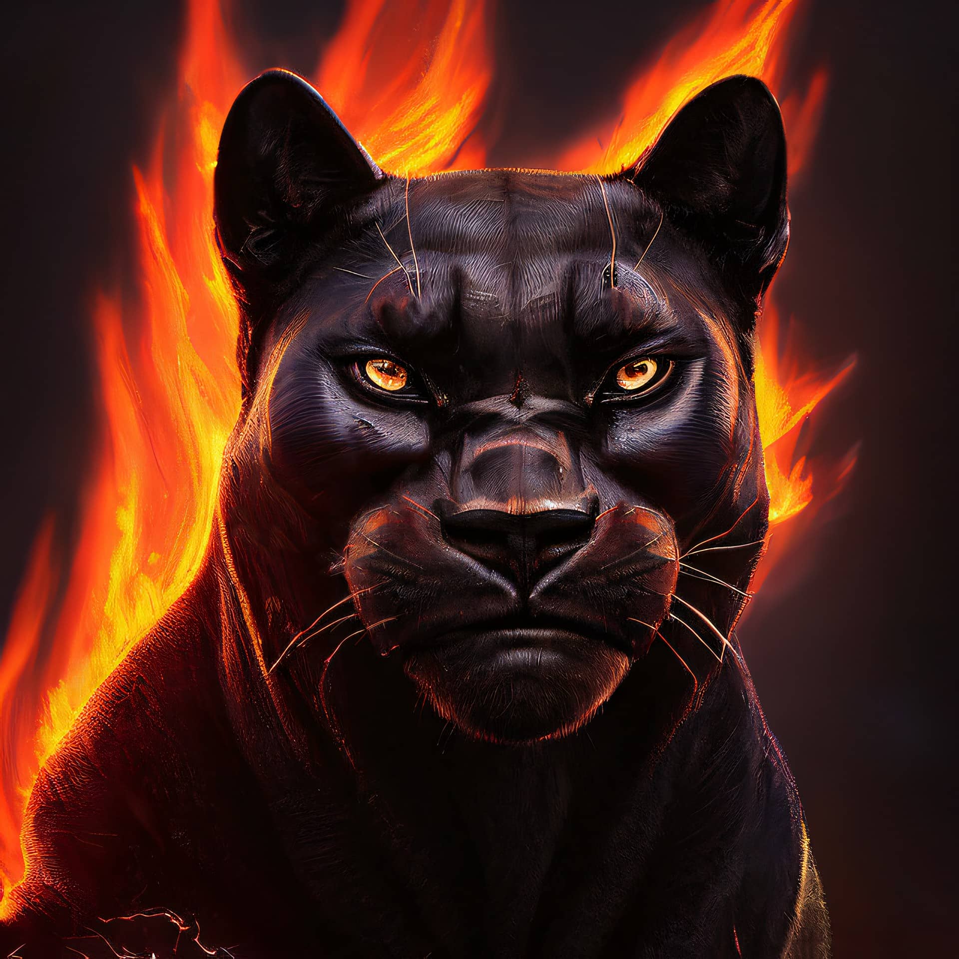 Картина «Огненная пантера — 1»
