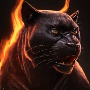 Картина «Огненная пантера — 2»